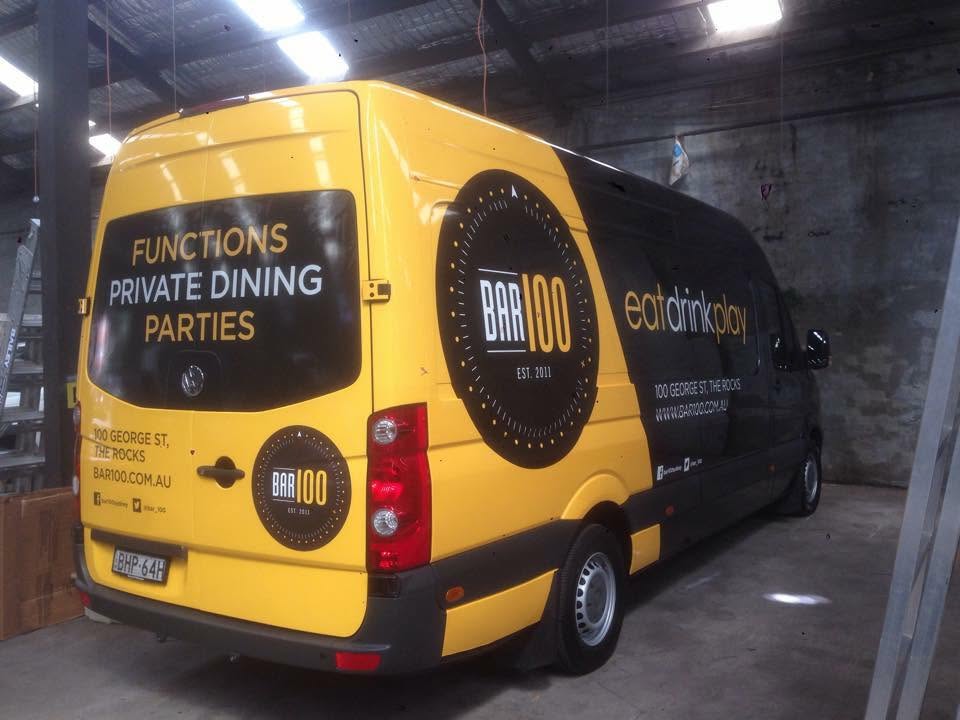 Full van wrap for Bar 100, 100 George St, The Rocks